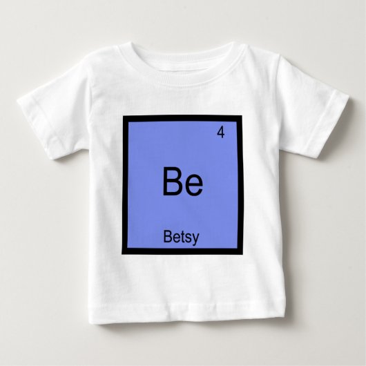 Pour Bébé T-shirt Be - Nom de l'élément de chimie drôle Bets (Devant)
