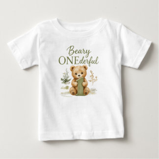 Pour Bébé T-shirt Beary Merveilleux 1er Anniversaire