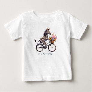 Pour Bébé T-Shirt Bicyclette Zèbre Bicyclette