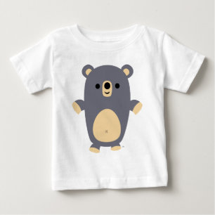 Pour Bébé T-shirt Big Blue Cartoon Bear Baby