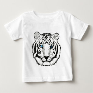 Pour Bébé T-shirt blanc d'enfant en bas âge de tigre