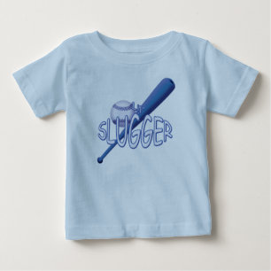 Pour Bébé T-Shirt Bleu de baseball Lil' Slugger