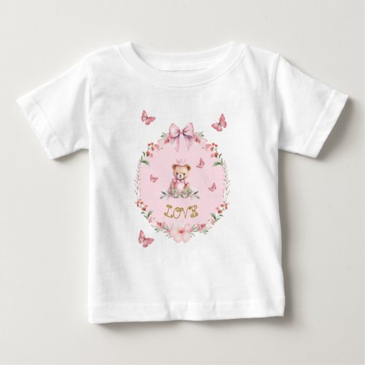 Pour Bébé T-Shirt Blooms & Butterflies (Devant)