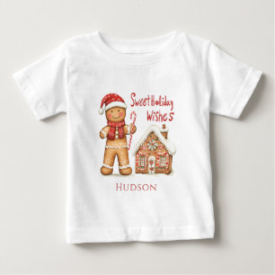 Pour Bébé T-Shirt Bonhomme en Pain d'Épice Santa Noël