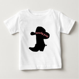 Pour Bébé T-shirt Boots Cowboy, howdy y'all Boots et casquet