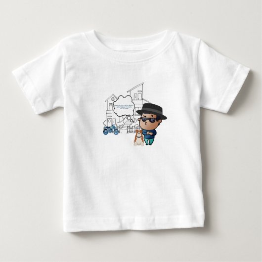 Pour Bébé T-shirt Buddy un garçon et son chien (Devant)