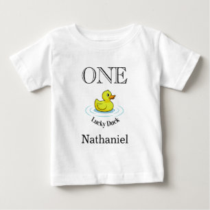Pour Bébé T-Shirt Canard Chanceux Tenue de 1er Anniversaire