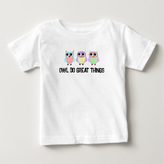 Pour Bébé T-Shirt Chouette Choses Formidables Couleurs Paste (Devant)