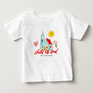 Pour Bébé T-Shirt Chrétien Je Suis un Enfant de Dieu Foi &