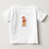Pour Bébé T-Shirt Christmas Santa Gingerbread Man (Dos)