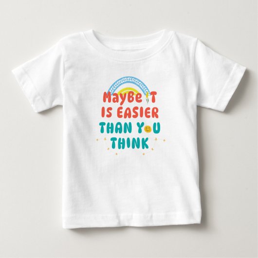 Pour Bébé T-Shirt Citation Rétro Positive (Devant)