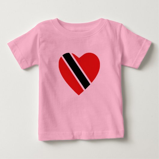 Pour Bébé T-shirt Coeur Drapeau Trinité-et-Tobago (Devant)