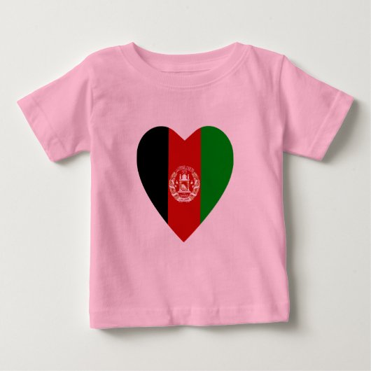 Pour Bébé T-shirt Coeur du drapeau afghan (Devant)