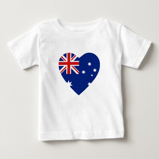 Pour Bébé T-shirt Coeur du drapeau australien (Devant)