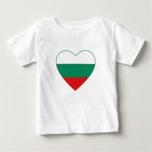 Pour Bébé T-shirt Coeur du drapeau de la Bulgarie