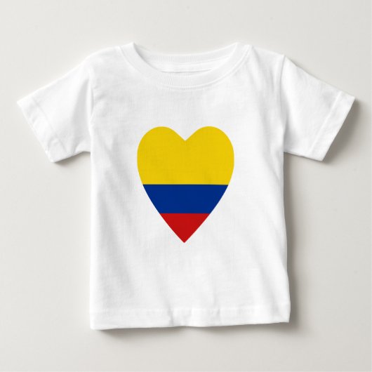 Pour Bébé T-shirt Coeur du drapeau de la Colombie (Devant)
