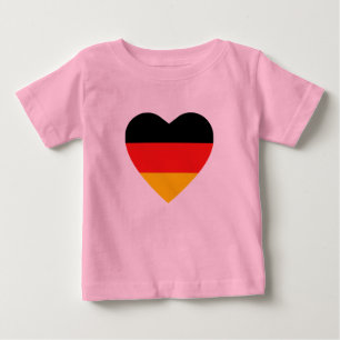 Pour Bébé T-shirt Coeur du drapeau de l'Allemagne