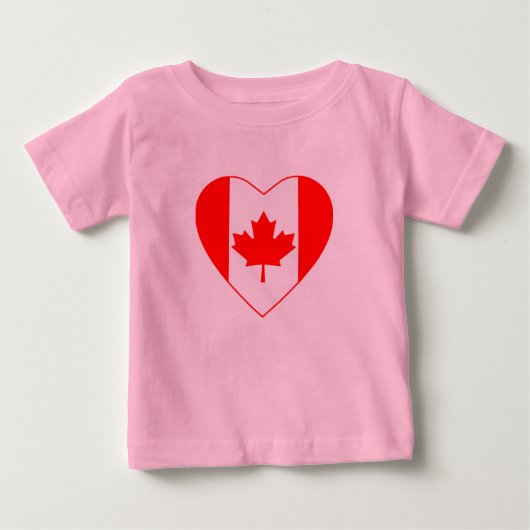 Pour Bébé T-shirt Coeur du drapeau du Canada (Devant)
