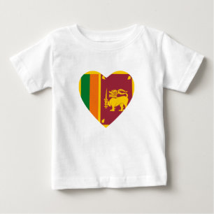 Pour Bébé T-shirt Coeur du drapeau du Sri Lanka