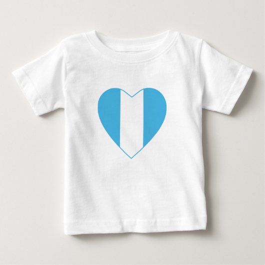 Pour Bébé T-shirt Coeur du drapeau guatémaltèque (Devant)