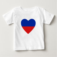 T-shirt Coeur du drapeau haïtien