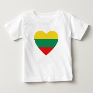 Pour Bébé T-shirt Coeur du drapeau lituanien