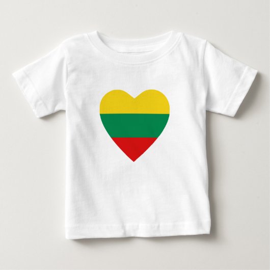 Pour Bébé T-shirt Coeur du drapeau lituanien (Devant)