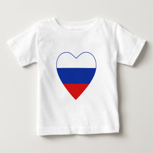 Pour Bébé T-shirt Coeur du drapeau russe (Devant)