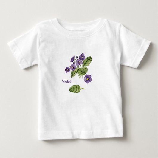 Pour Bébé T-shirt couleur violet violet (Devant)