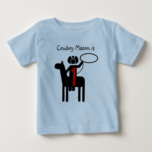 Pour Bébé T-shirt Cowboy Personnalisable Anniversaire (Devant)
