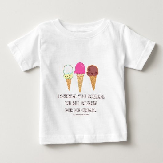 Pour Bébé T-shirt crème glacée (Devant)