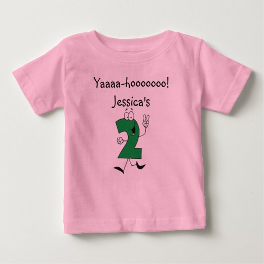 Pour Bébé T-shirt Customisé 2e anniversaire (Devant)