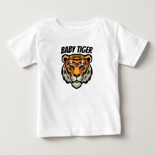 Pour Bébé T-shirt Customisé Mama Tiger (Devant)