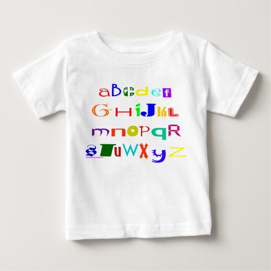 Pour Bébé T-shirt d'alphabet (Devant)