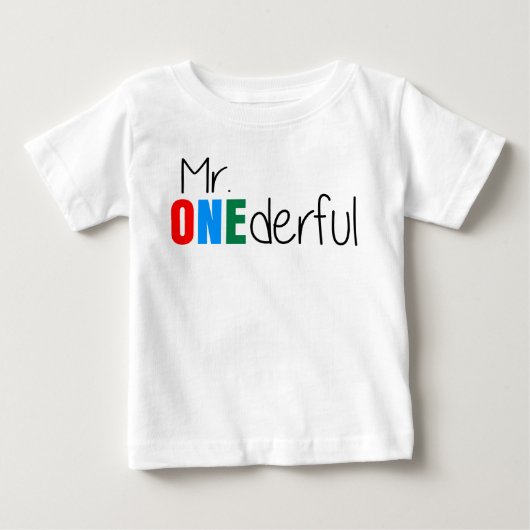Pour Bébé T-shirt d'anniversaire de enfant de M. Onederful (Devant)