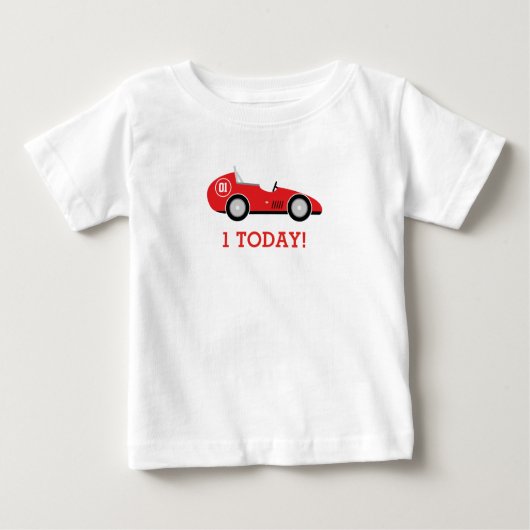 Pour Bébé T-shirt d'anniversaire de voiture de course (Devant)