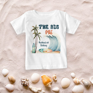 Pour Bébé T-shirt d'anniversaire Little Surfer Wave