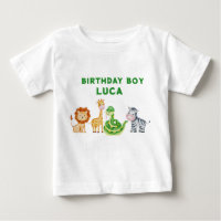 T-Shirt d'anniversaire Safari Animal