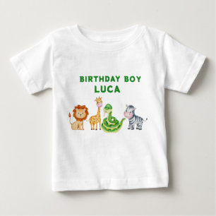 Pour Bébé T-Shirt d'anniversaire Safari Animal