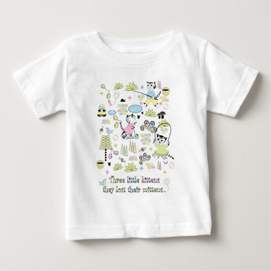 Pour Bébé T-shirt de 3 petit chatons (Devant)