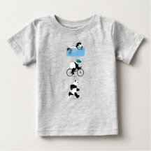 T-shirt de Babys de triathlon de panda