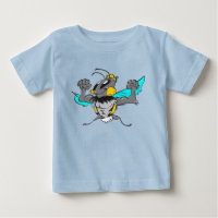 T-shirt de caricature d'abeille mignonne et robust