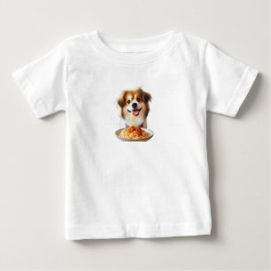Pour Bébé t-shirt de chien amateur de spaghetti