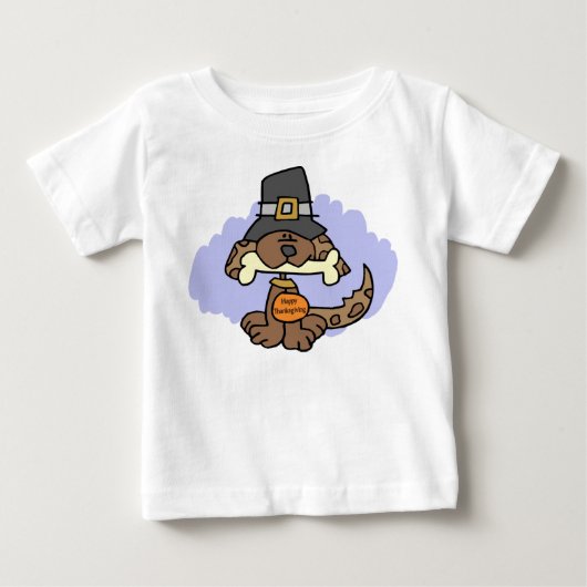 Pour Bébé T-shirt de chiot de thanksgiving (Devant)