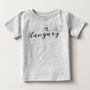 Pour Bébé T-shirt de coeur de la Hongrie, hongrois