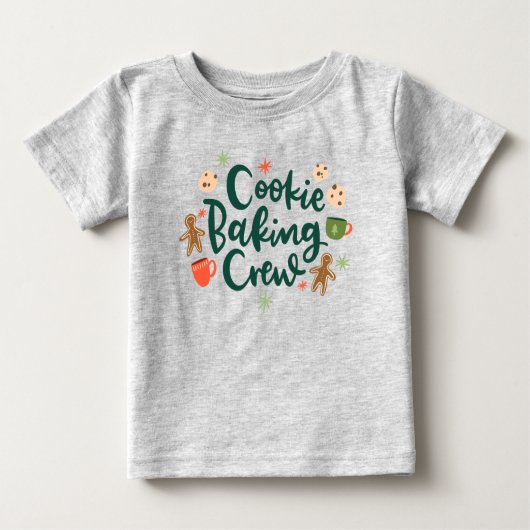Pour Bébé T-shirt de cuisine de Noël de l'équipage (Devant)