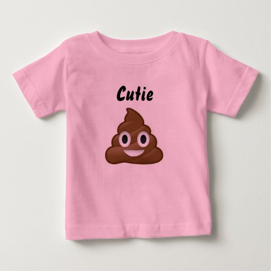Pour Bébé T-shirt de Cutie Poo Emoji (Devant)