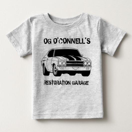 POUR BÉBÉ T-SHIRT DE GARAGE DE RESTAURATION (Devant)
