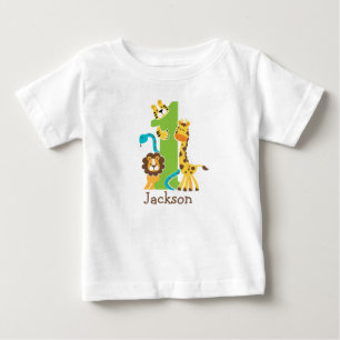 Pour Bébé T-shirt de la 1ère jungle d'anniversaire