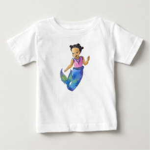 Pour Bébé T-shirt de la petite sirène noire